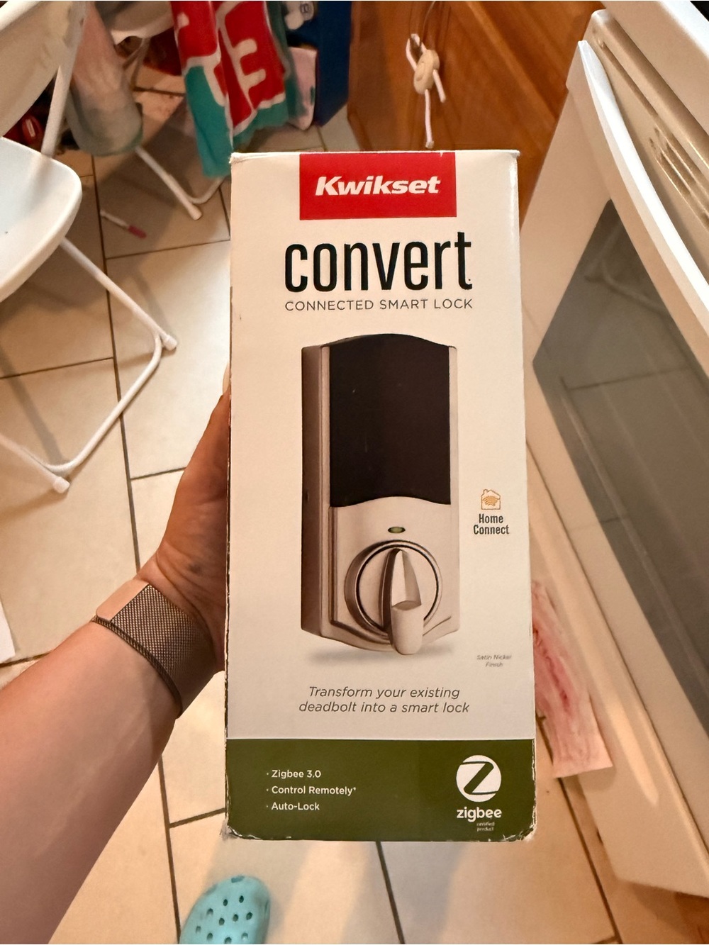 Kwikset Convert Connected Smart Lock - Satin Nickel